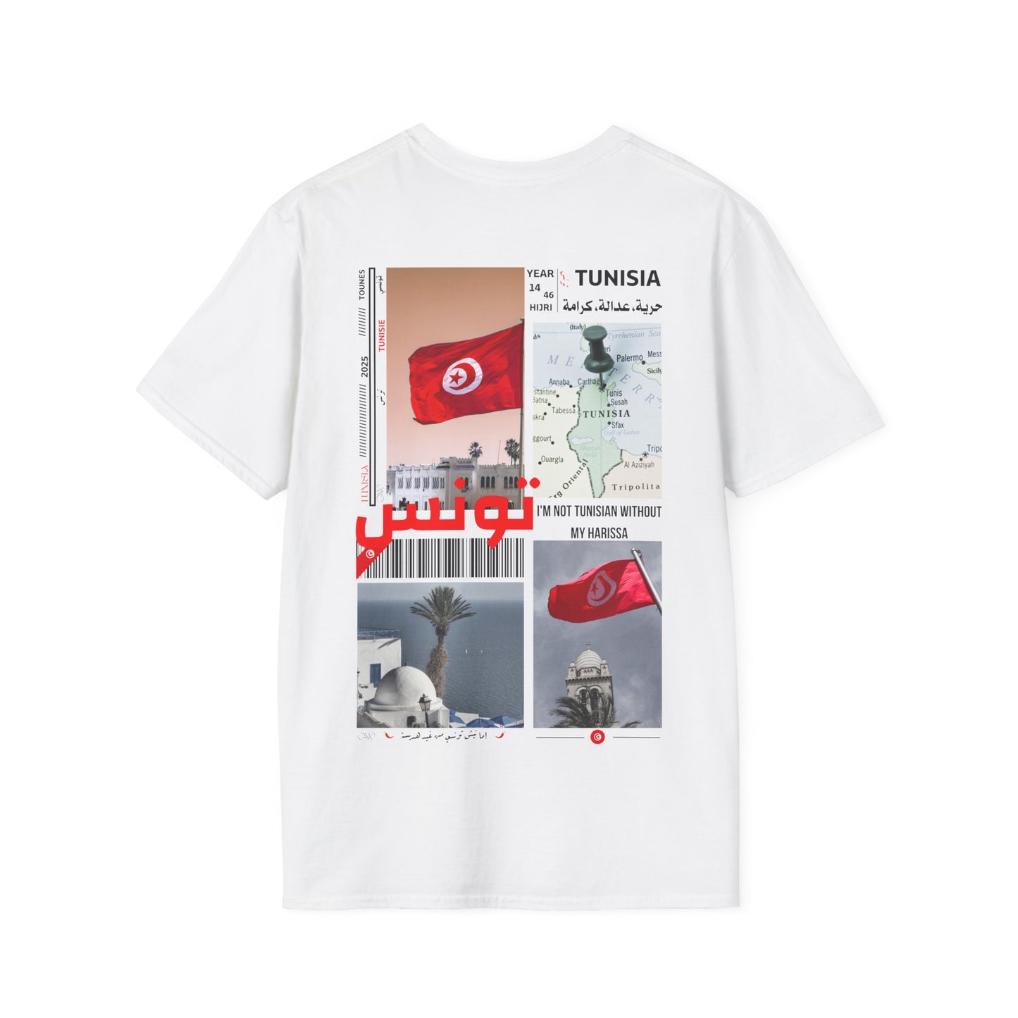 T-shirt Tunisie blanc